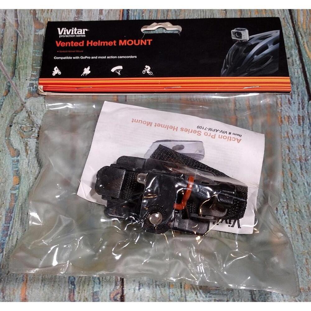 Vivitar‎ Vented Helmet Mount Compatible with GoPro and Action Cameras